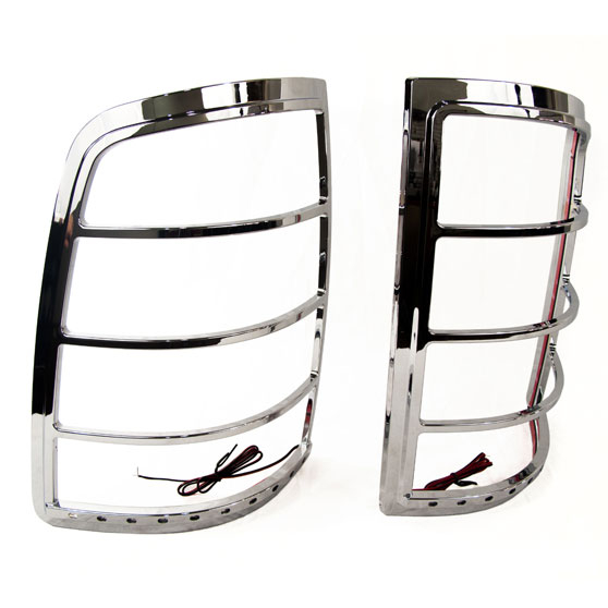 Dodge Ram 2009-2014 LED Tail Light Bezel with Red LED Brake & Running Lights