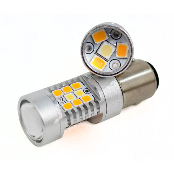 1157 White And Amber LED Dual Color Switchback Auto Bulbs