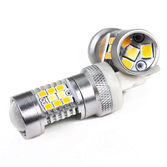 3157 White And Amber LED Dual Color Switchback Auto Bulbs
