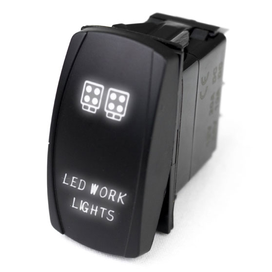 LED Work Lights Rocker Switch with White LED Radiance - Durable and Efficient Lighting Solution