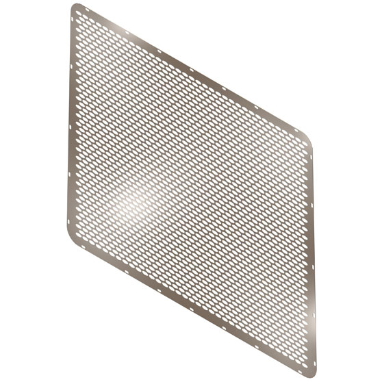 Peterbilt 378, 379 Extended Hood Stainless Steel 18 Gauge Grille With 1 Inch Alternating Oval Holes