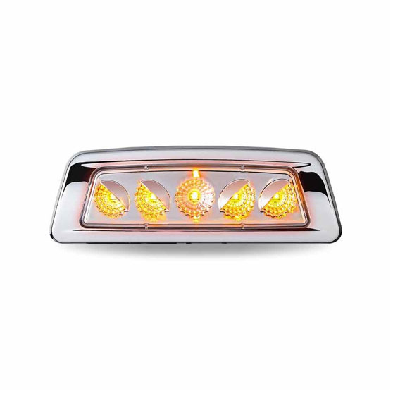 Amber LED Fender Side Marker Lights For Kenworth T680 T700 T880 & Peterbilt