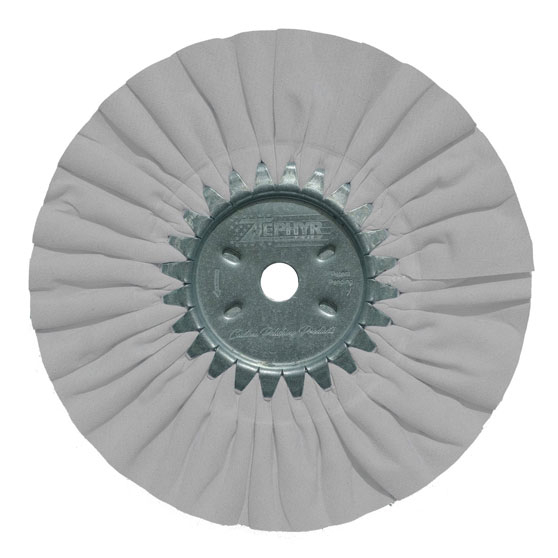 White Combed Cotton Standard Airway Finish Buffing Wheel