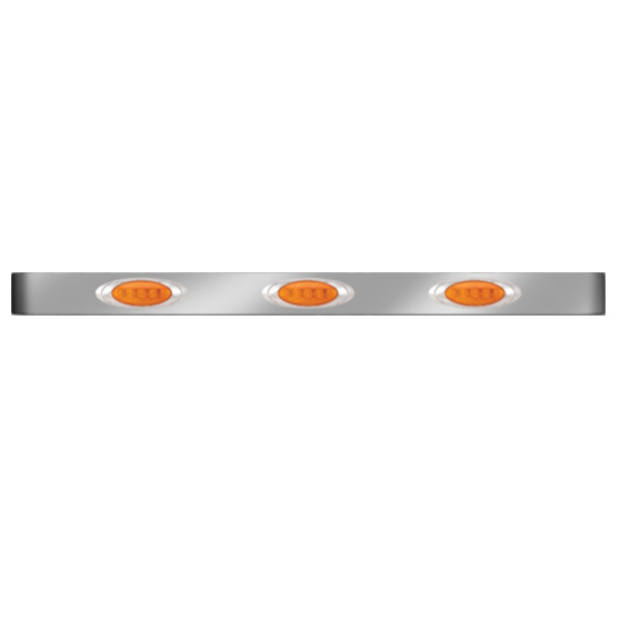 Peterbilt 386 36 Inch Long 2.5 Inch Tall Sleeper Panels With 3 P1 LED Lights And 8 Inch Spacing