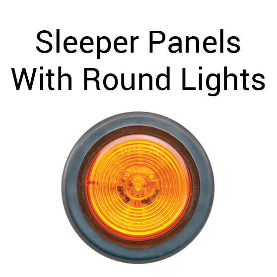 Peterbilt 63 Inch Long By 3 Inch Tall Sleeper Panels With 7 Round Lights 