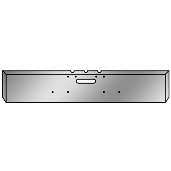 Chrome 18" Texas Bumper, 10 Gauge with Boxed Ends And Tow Holes For Freightliner Classic, FLC120, Cabover