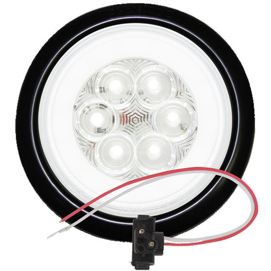4 Inch Round 21 LED Back-Up Light Kit With Grommet And PL-3 2 Pin Pigtail