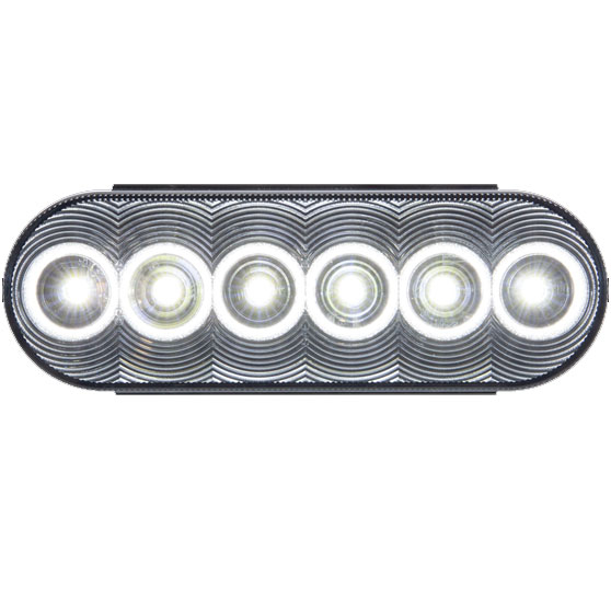 6 Inch Oval 6 LED Back-Up Light With Smoke Lens And PL-3 Connector