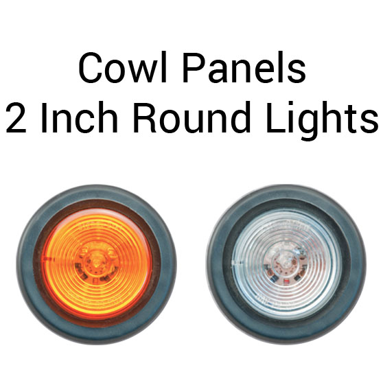 Kenworth W900 2005 Through 2010 Cowl Panels With Four 2 Inch Round Lights