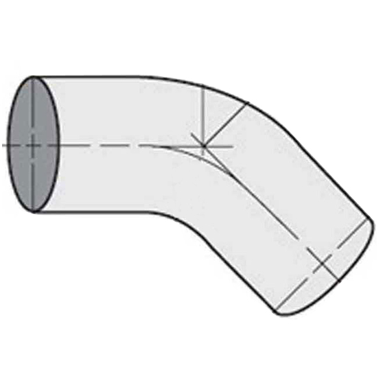 Aluminized 45 Degree Short Radius and Standard Length Elbow