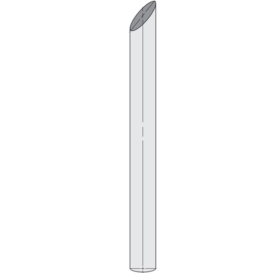 Chrome Plated 5 Inch Plain End Mitered Stack 44 Inch