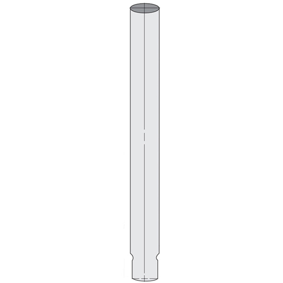 Chrome Plated Plain End Flat Top Stack 7" to 5"