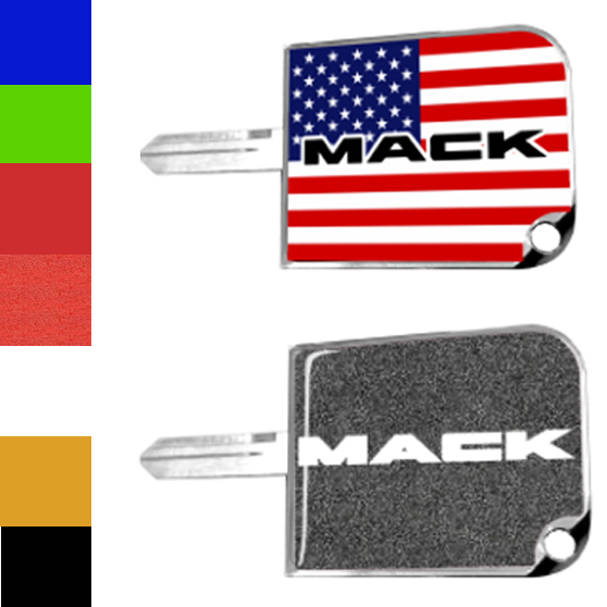 Mack Large Rectangular Key Cover With Text Logo For Trucks Built 2007 And Newer