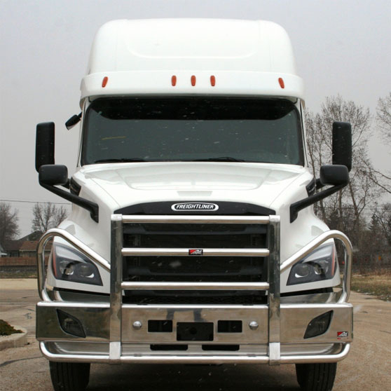 Freightliner Cascadia 2018 And Newer Full Angled Bumper Replacement With Grille Guard