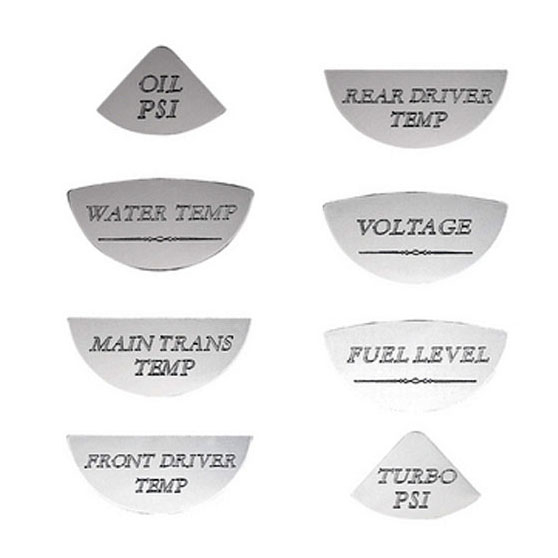Stainless Steel Master Pack Gauge Emblems