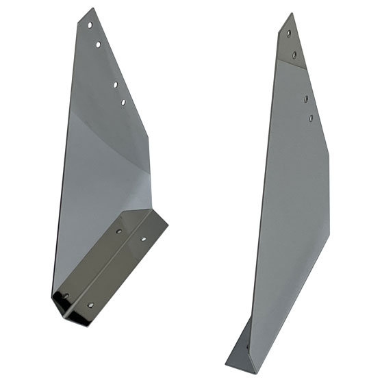 Kenworth Polished Stainless Steel Box Step Brackets - Durable and Sleek Truck Accessory