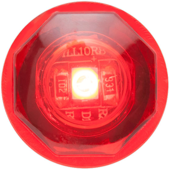 3/4 Inch Round 1 LED Red Egress Light