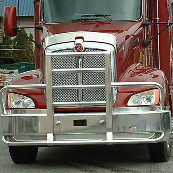 Kenworth T660 2007 And Newer Full Curved Bumper Replacement With Grille Guard