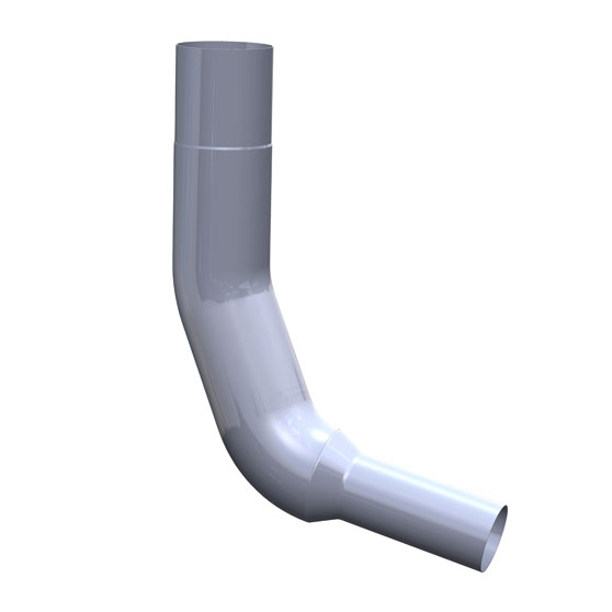 Roadworks 8 Inch Reduced To 5 Exhaust Elbow For Kenworth With 40 Inch Boxes And Dual Cat Converters