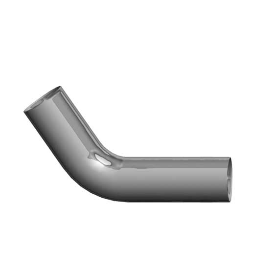Lincoln 60 Degree Chrome Elbow With 7 Inch Outside Diameter And 9 Inch Top Leg And 23 Inch Lower Leg