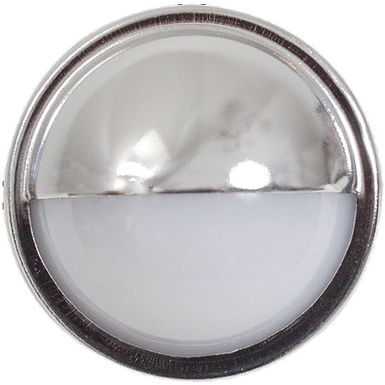 1 1/2 Inch Round Mini License Light With .180 Male Bullet Plugs And Leads