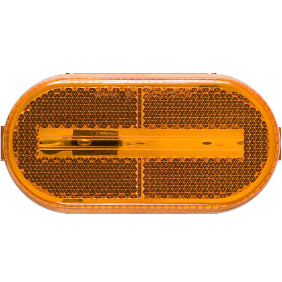 Incandescent Oblong Amber Marker And Clearance Light With Reflex