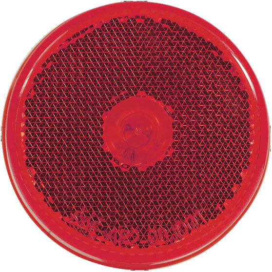 2.5 Inch Round Incandescent Red Marker And Clearance Light With Built In Reflex