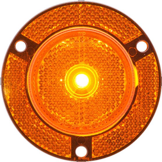 2 Inch Amber LED Marker And Clearance Light With Reflex And Weathertight Connection