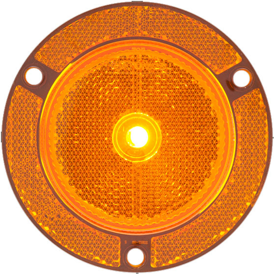 2.5 Inch Amber LED Marker And Clearance Light With Reflex And PL-10 Connection