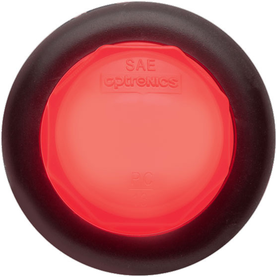 3/4 Inch Red 2 LED Marker And Clearance Light With Grommet
