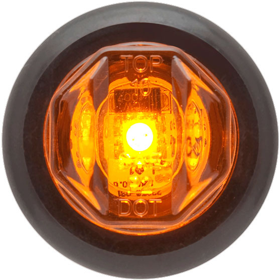 3/4 Inch Amber LED Marker And Clearance Light With A11GB Grommet