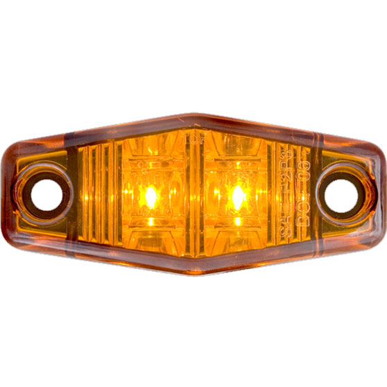 2 LED Amber Marker And Clearance Light With 2 Pin Male/Female Connector