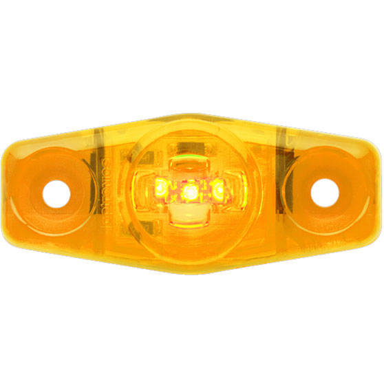3 LED Amber Marker And Clearance Light With .180 Male Bullet Plug On Lead