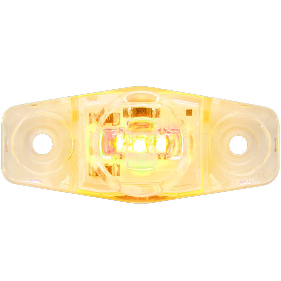 3 LED Amber Marker And Clearance Light With .156 Female Barrels