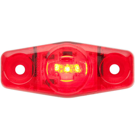 3 LED Red Marker And Clearance Light With .180 Male Bullet Plugs