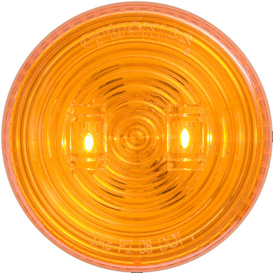 2.5 Inch Round 2 LED Amber Marker And Clearance Light With Weathertight Connection