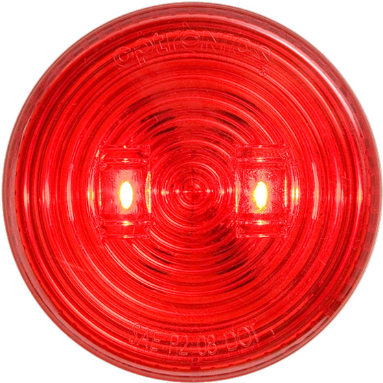 2.5 Inch Round 2 LED Red Marker And Clearance Light