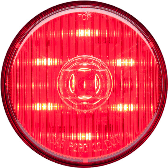 2.5 Inch Round 7 LED Red Marker And Clearance Light With PL-10 Connection