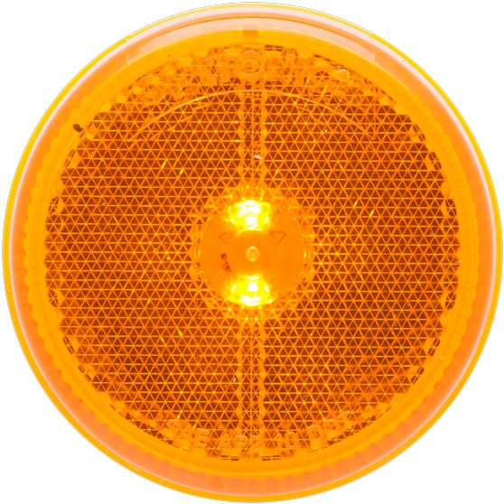 2.5 Inch Round 8 LED Amber Marker And Clearance Light With PL-10 Connection