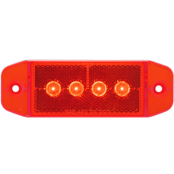 4 LED Red Marker And Clearance Light With Reflex