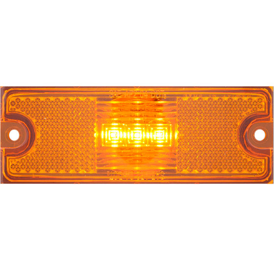 3 LED Amber Marker And Clearance Light With Reflex