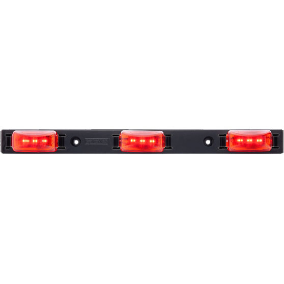 16 Inch 9 LED Red Identification Light Bar