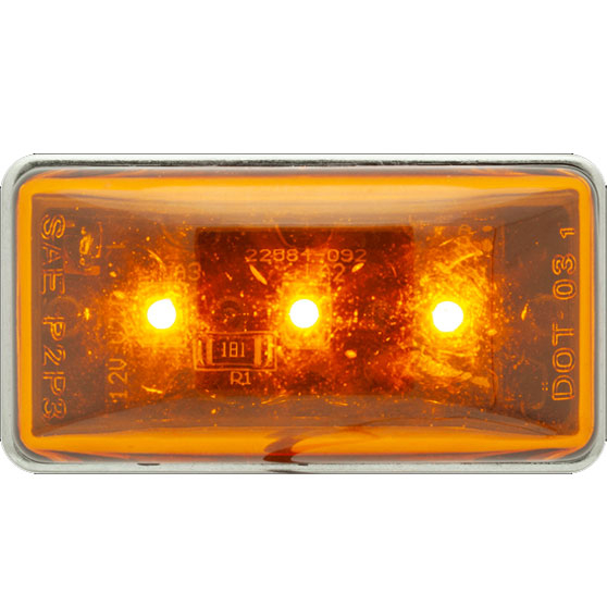 3 LED Amber Marker And Clearance Light With 20 Inch Single Wire Lead