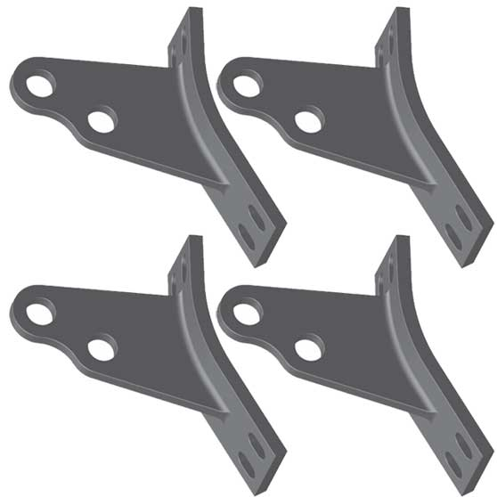 4 Polished Stainless Steel Cab Brackets - For Daycabs And Non-Unibilt Sleepers