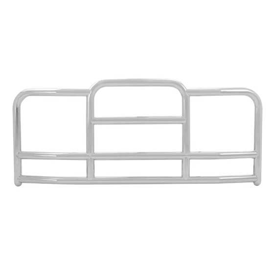 Peterbilt ProTec Grille Guard With 15 Degree Bend - Polished Stainless Steel
