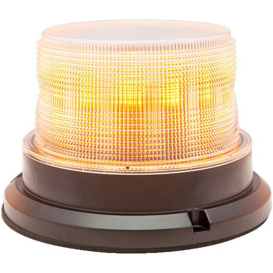 12 LED Amber Beacon Light With Clear Lens 12-24 Volt