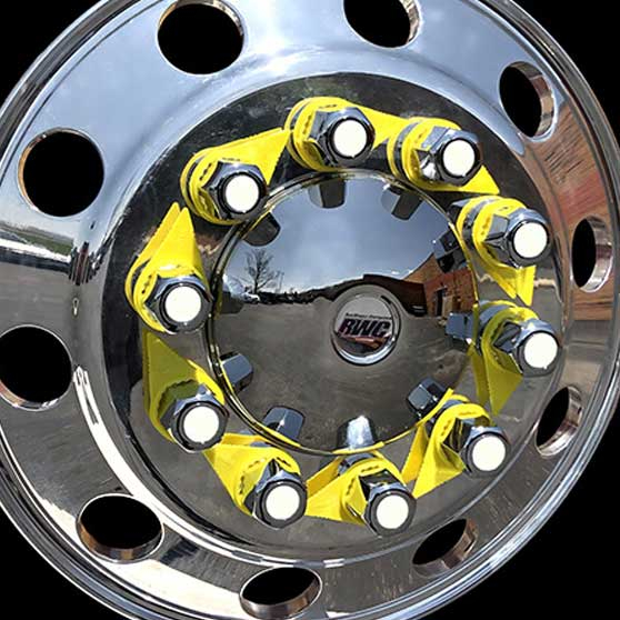 33mm Push-On Nut Cover With White Reflector And Yellow Lug Check Indicator