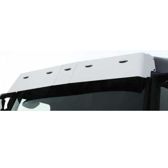 Volvo VN Low Roof 14" Drop Visor with 18 Bulls-eye Lights