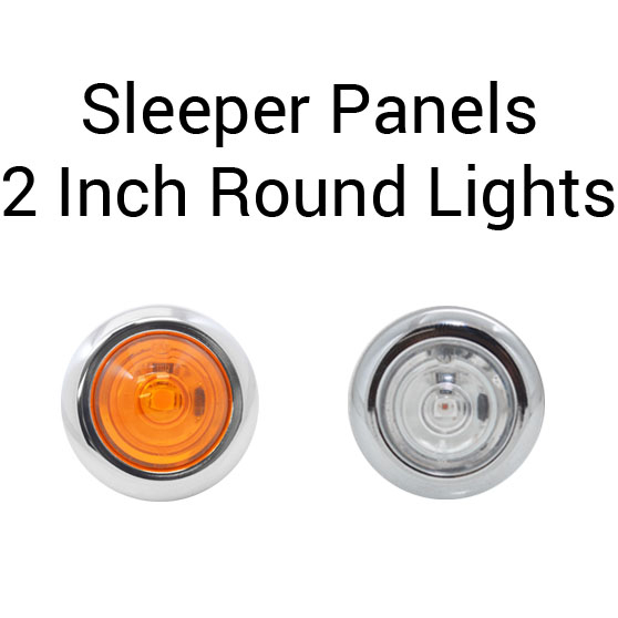 Kenworth T660 38 Inch Sleeper Panels With 5 LED Bullet Lights And Without Extension