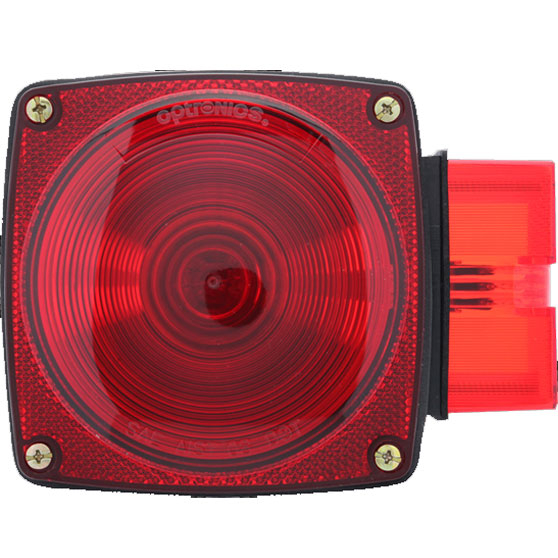 Submersible Passenger Side Self Grounding Incandescent Red Tail Light